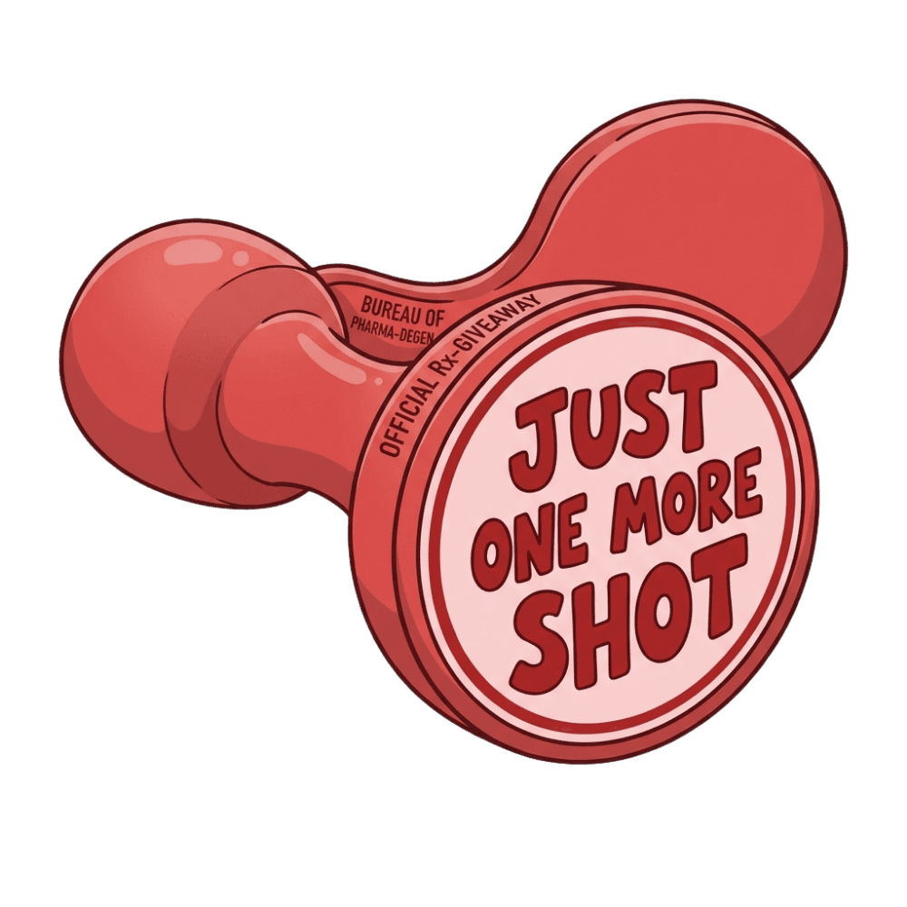 Just one more shot approval stamp