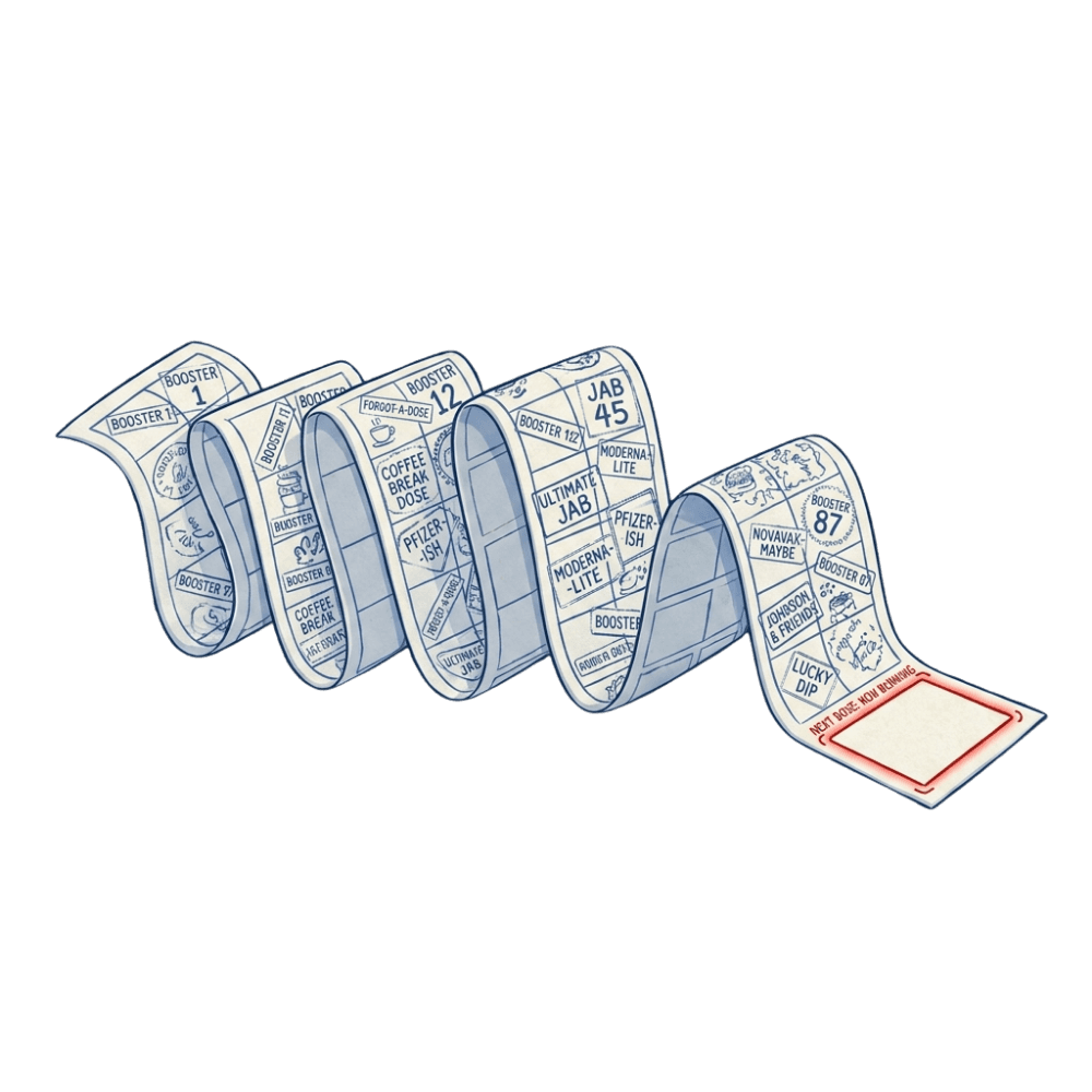 Endless folded booster card